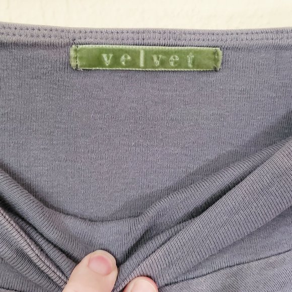 Velvet by Graham & Spencer - Gray Raw Hem Mini Skirt - Picture 5 of 5